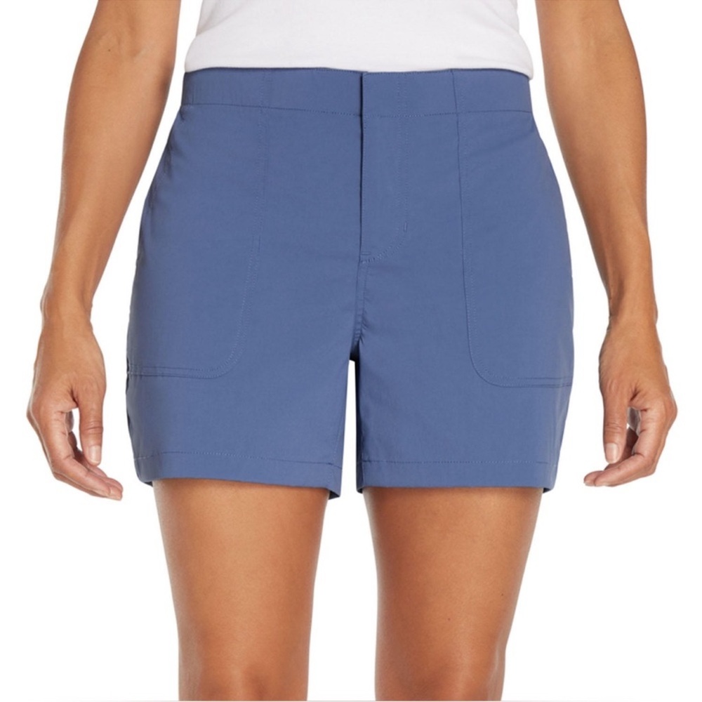 NWOT Eddie Bauer Women’s Active Hiker Short 5” Inseam, Blue, Size 8 Preppy